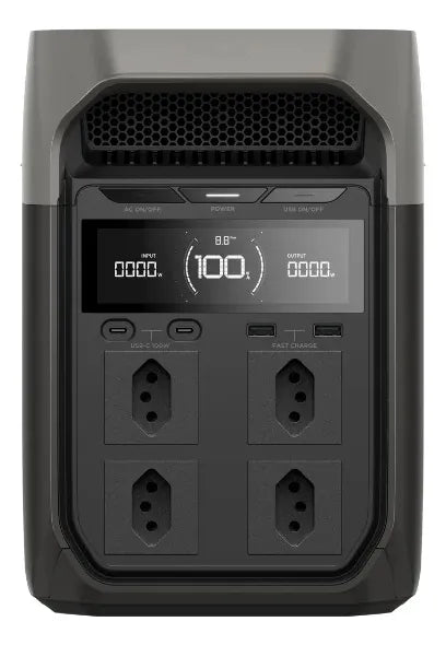 Ecoflow Delta 3 - Estação De Energia Portátil Gerador Solar 1800w X-boost 2200w Capacidade 1024wh 127v BR