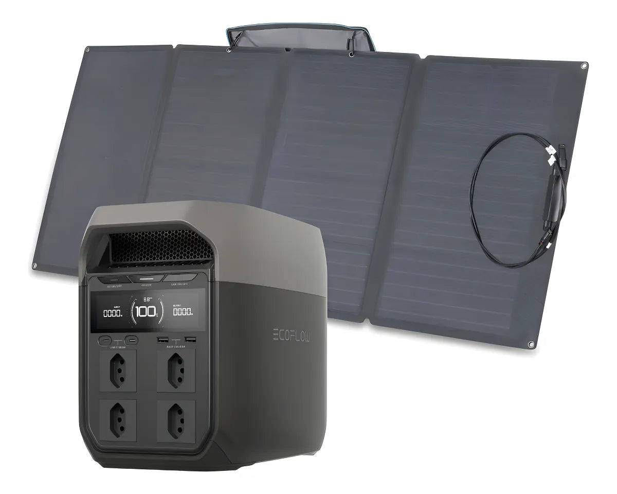 Ecoflow Gerador 1800w Delta 3 + Painel Solar Portátil 160w