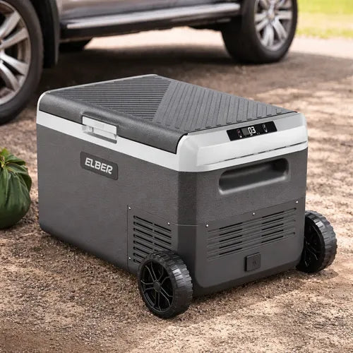 GELADEIRA PORTÁTIL ELBER D2D 50L DARK PRO COM RODAS BLUETOOTH