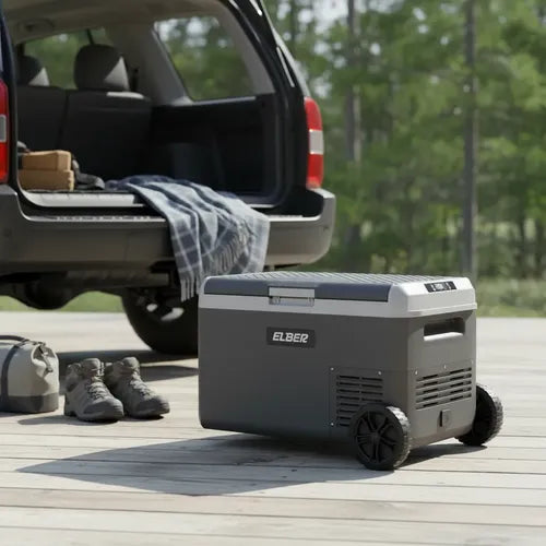 GELADEIRA PORTÁTIL ELBER D2D 50L DARK PRO COM RODAS BLUETOOTH