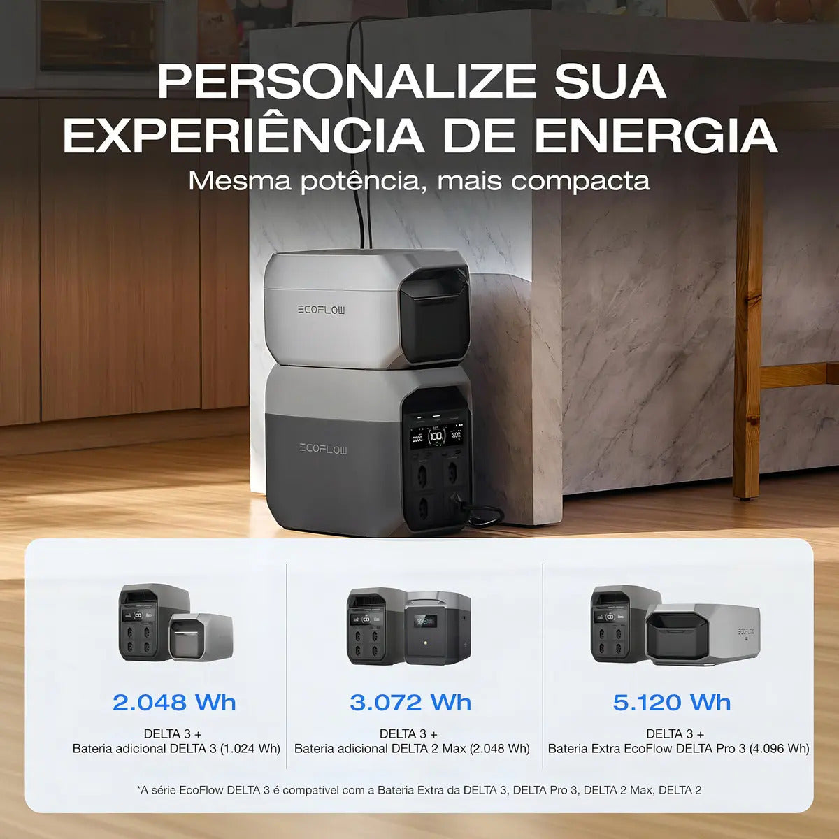 DELTA 3 - ECOFLOW - 1800wh - ESTAÇÃO DE ENERGIA PORTÁTIL.